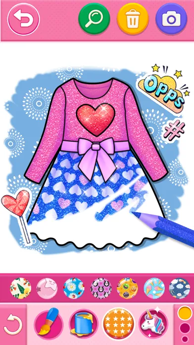 Glitter Dress Coloring Game應用截圖