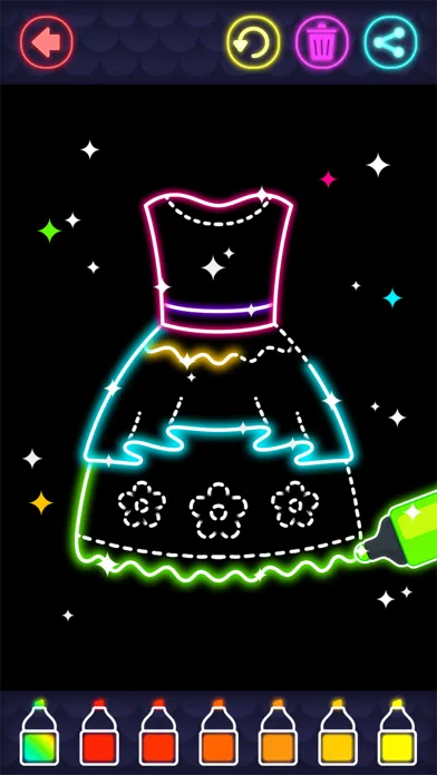 Glitter Dress Coloring Game應用截圖