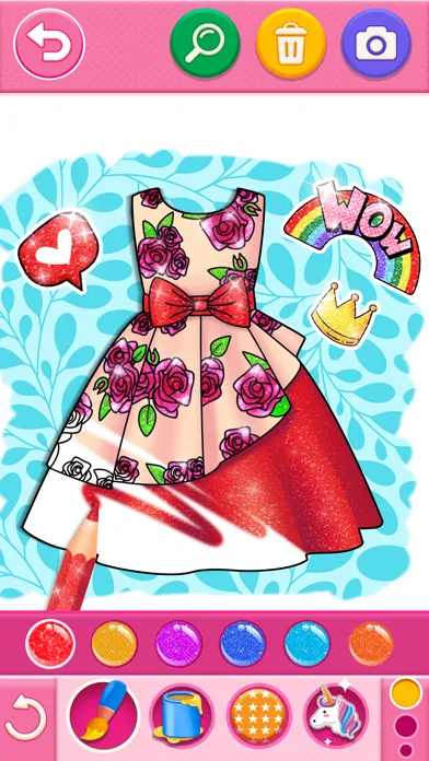 Glitter Dress Coloring Game應用截圖
