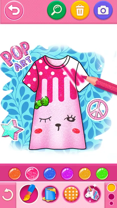 Glitter Dress Coloring Game應用截圖