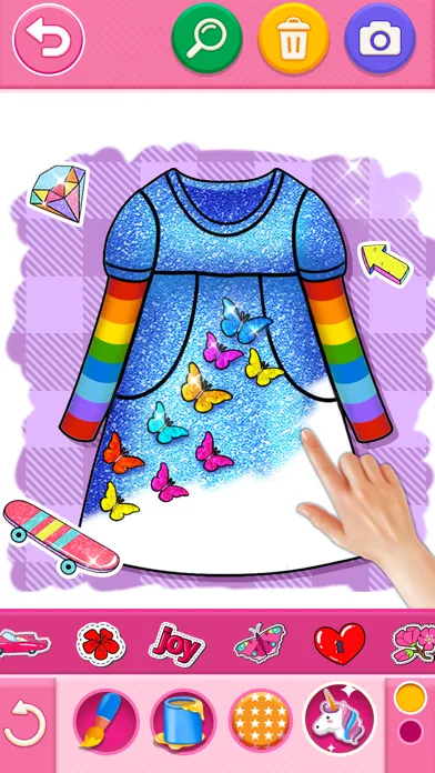 Glitter Dress Coloring Game應用截圖