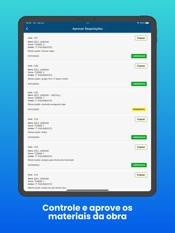 CF Obras iPad  Screenshots