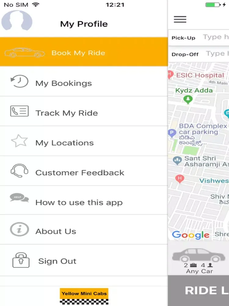 Yellow Mini Cabs iPad 应用截图