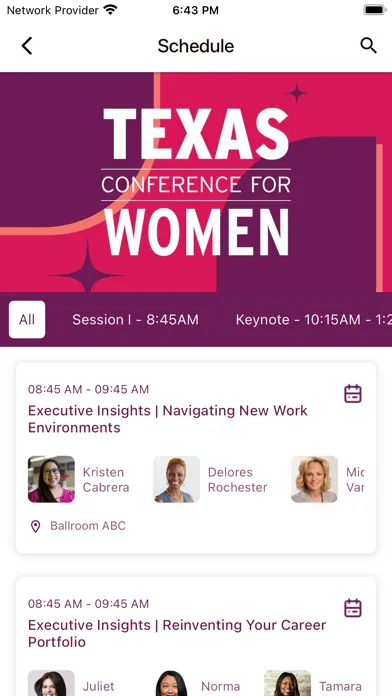 Capturas de tela do The Conferences for Women