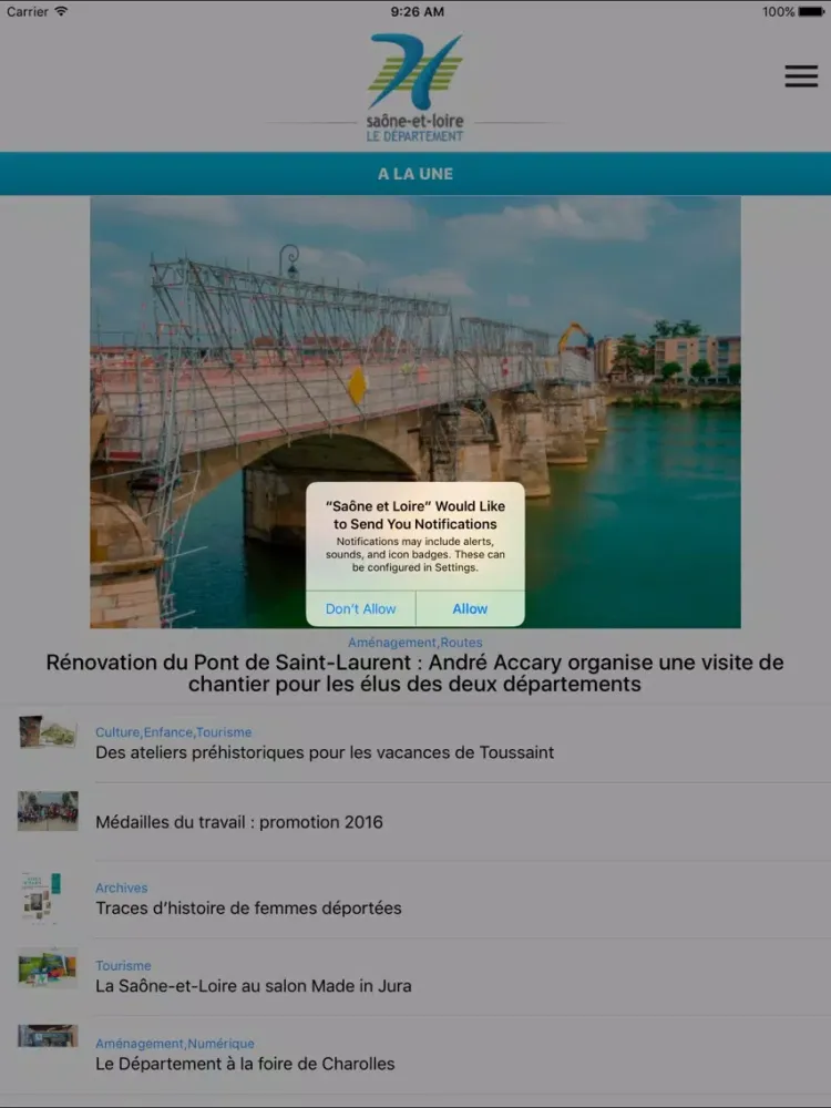 Saône et Loire iPad  স্ক্রিনশট