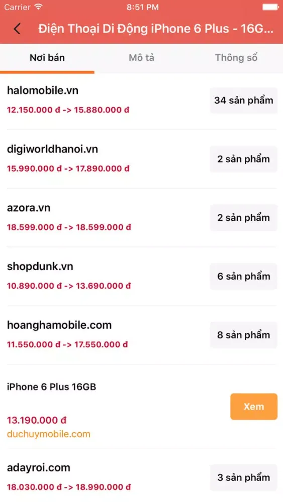 Capturas de pantalla de Chọn Giá Đúng - app tư vấn mua sắm và so sánh giá
