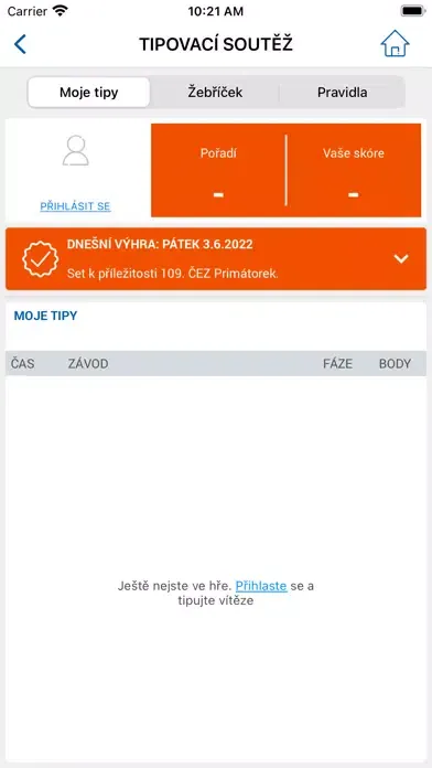 Capturas de tela do 109. ČEZ Primátorky