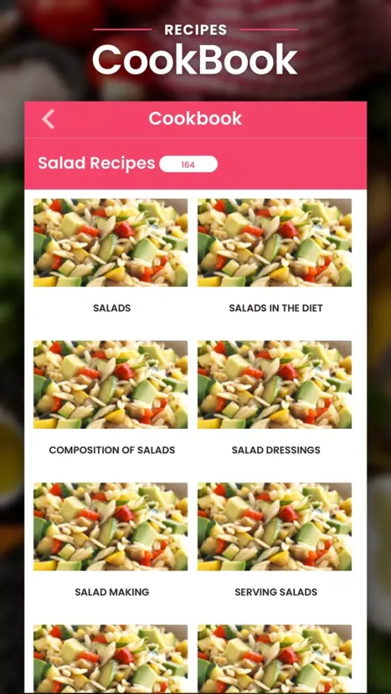 Capturas de tela do Recipes All-in-one Cookbook