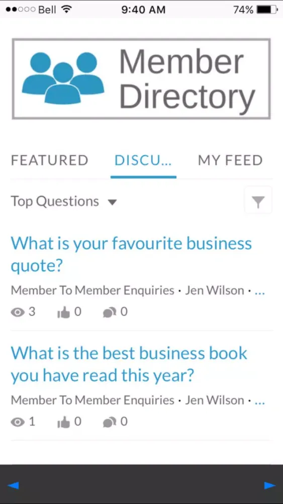 Capturas de tela do CEO Global Network Member App