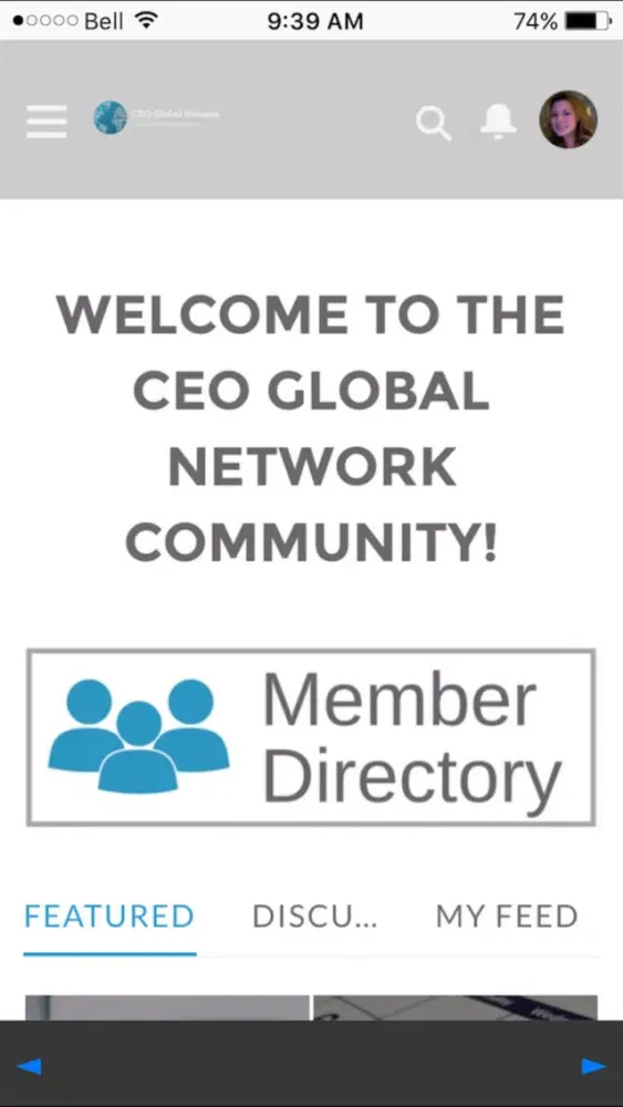 Capturas de tela do CEO Global Network Member App