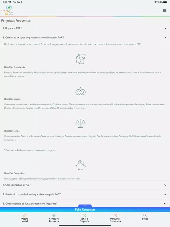 Viver Bem - EAP iPad  Ekran Görüntüleri