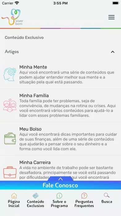 Viver Bem - EAP Ekran Görüntüleri