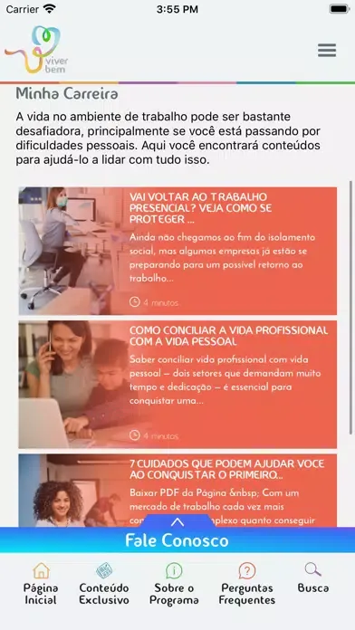 Viver Bem - EAP Ekran Görüntüleri