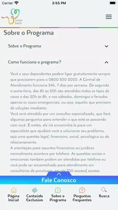 Viver Bem - EAP Ekran Görüntüleri