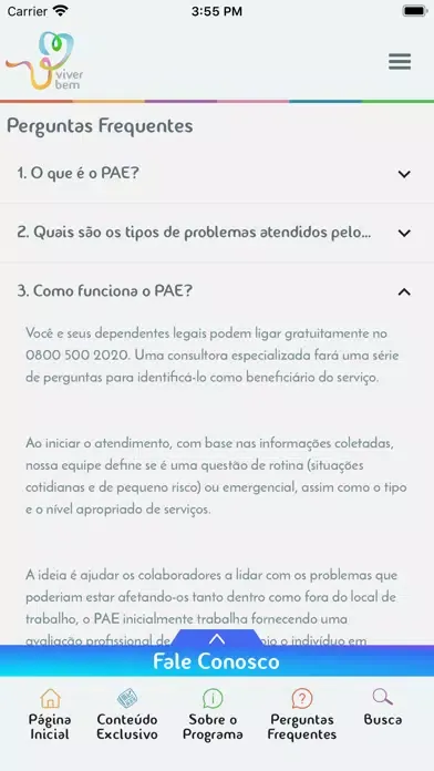 Viver Bem - EAP Ekran Görüntüleri