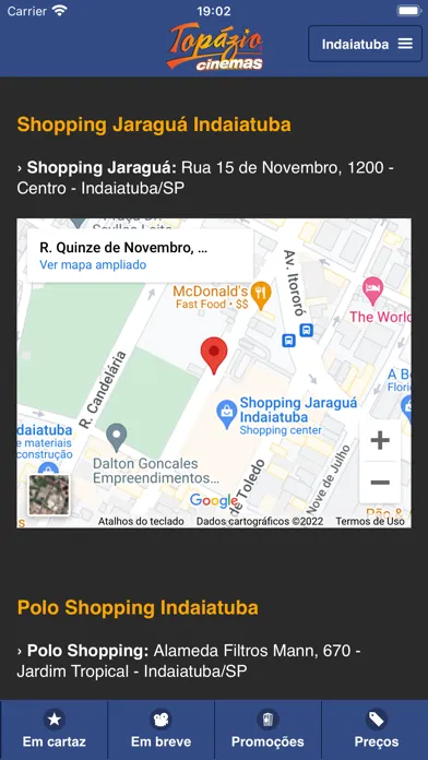 Topázio Cinemas スクリーンショット