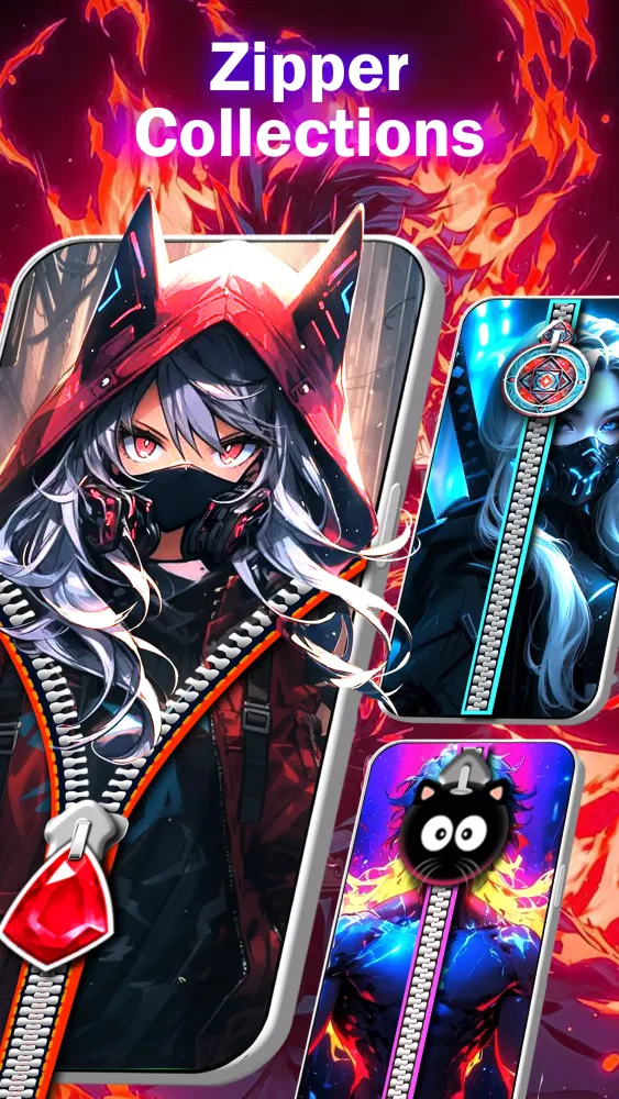 Captures d'écran de Zipper Lock Screen Wallpaper