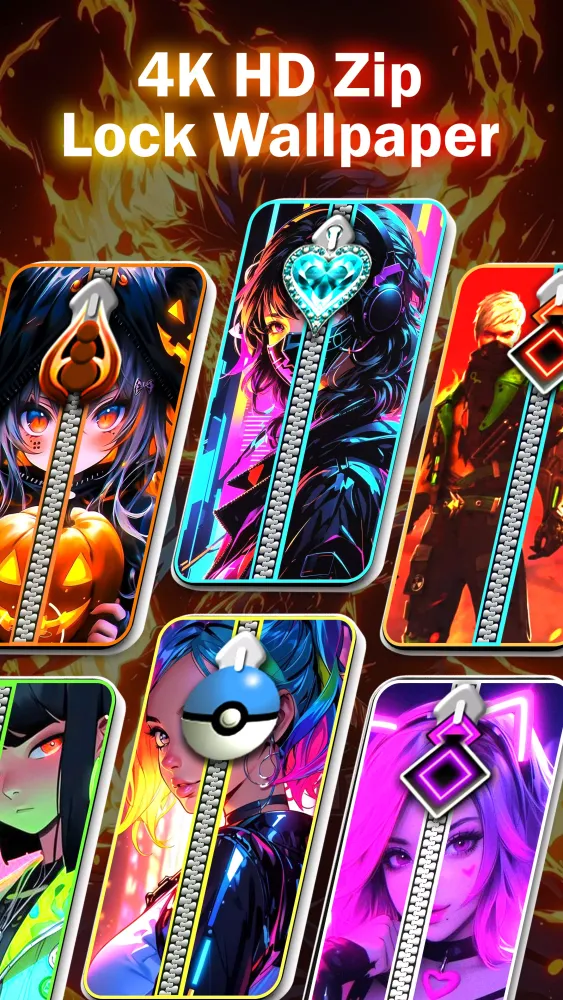 Captures d'écran de Zipper Lock Screen Wallpaper