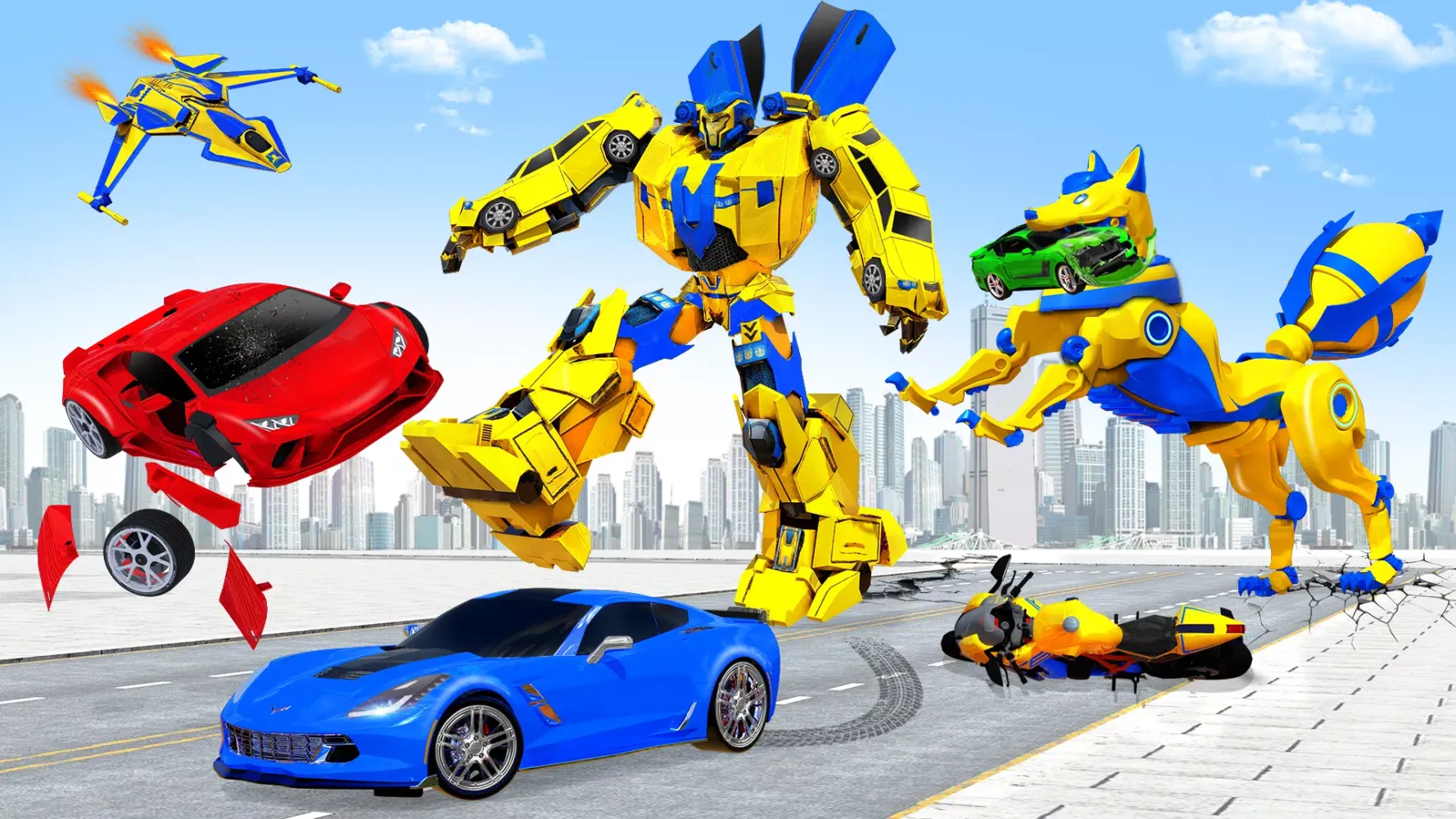 Fox Robot Transform Bike Game应用截图