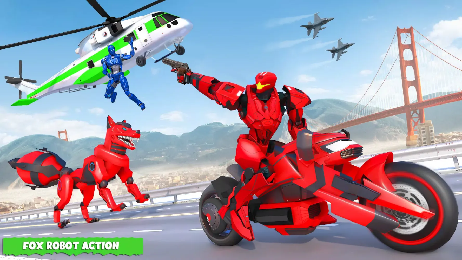 Fox Robot Transform Bike Game应用截图