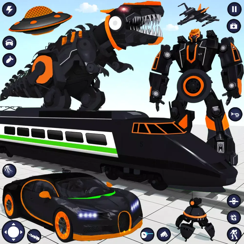 Dino Transform Robot Car Game Screenshots