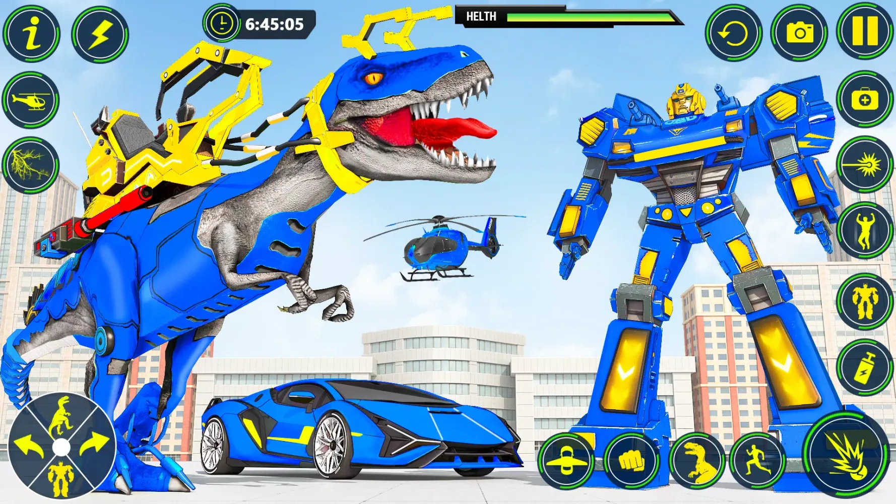 Dino Transform Robot Car Game Screenshots