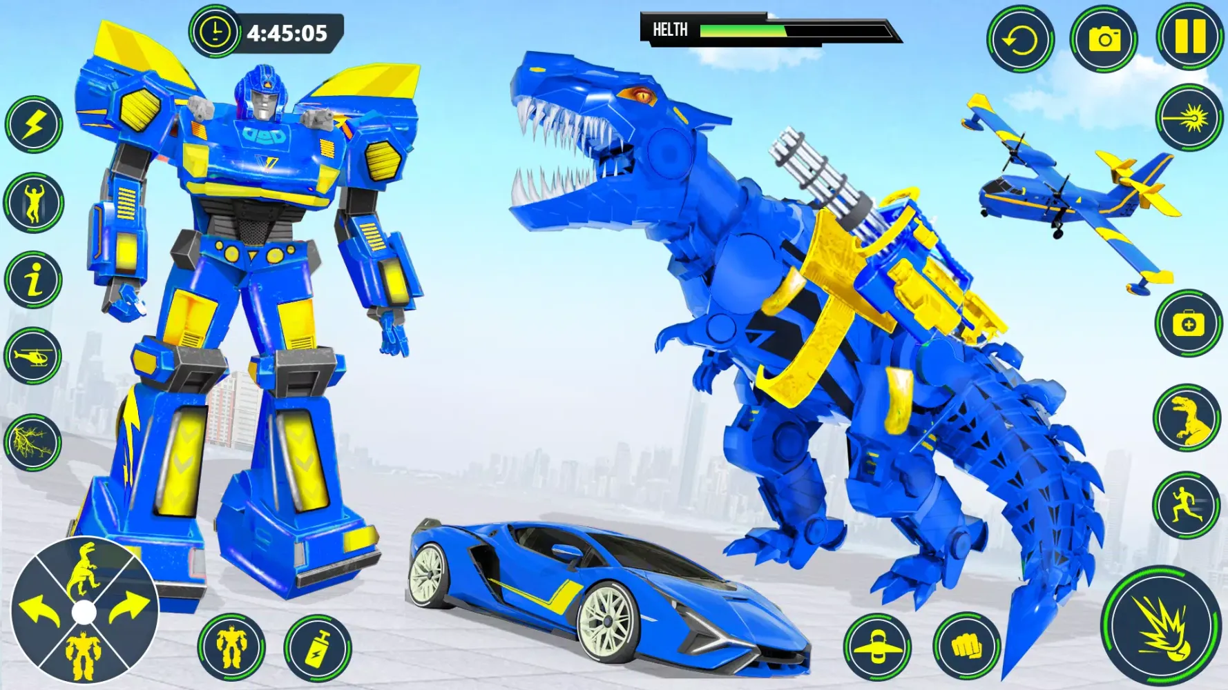 Dino Transform Robot Car Game Screenshots