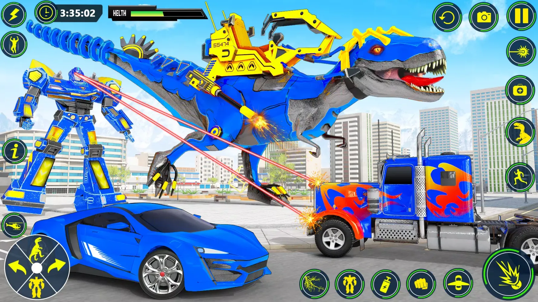 Dino Transform Robot Car Game Screenshots