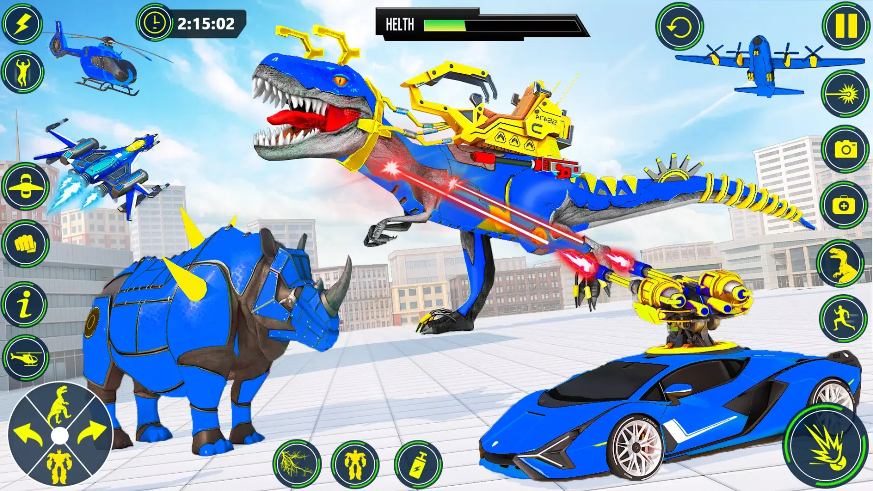 Dino Transform Robot Car Game Screenshots