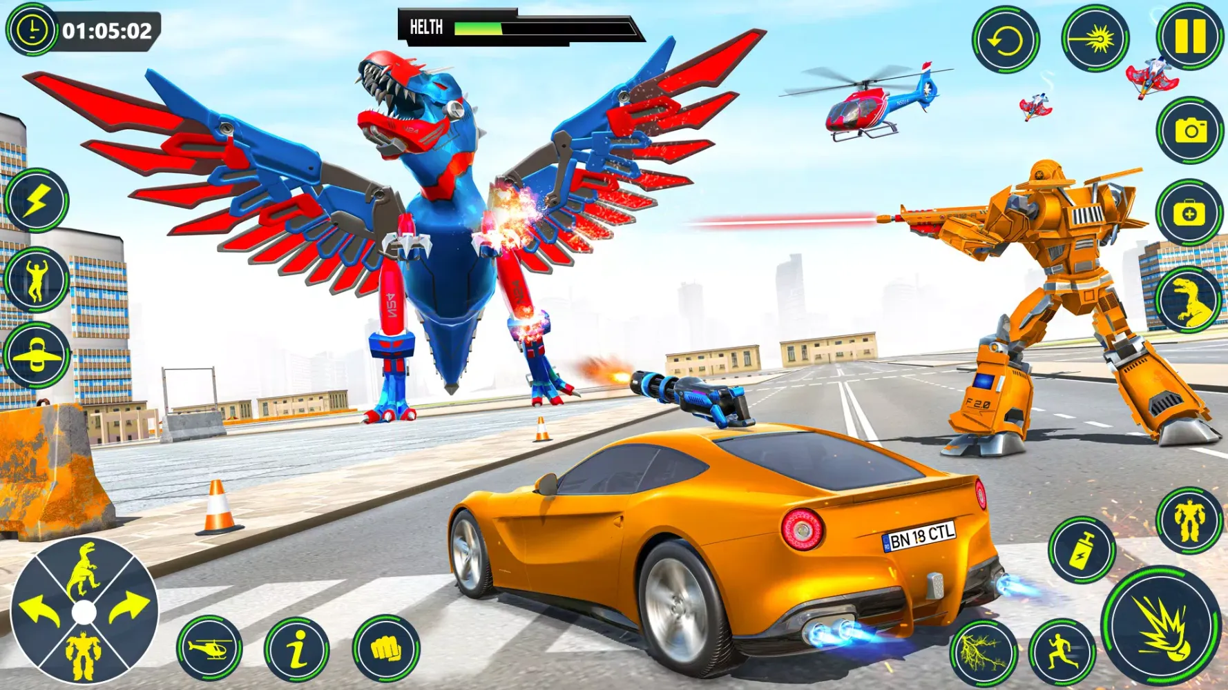Dino Transform Robot Car Game Screenshots