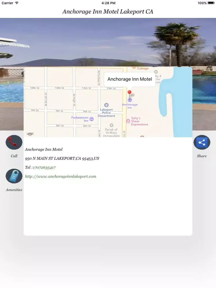 Anchorage Inn Motel Lakeport CA iPad  Screenshots