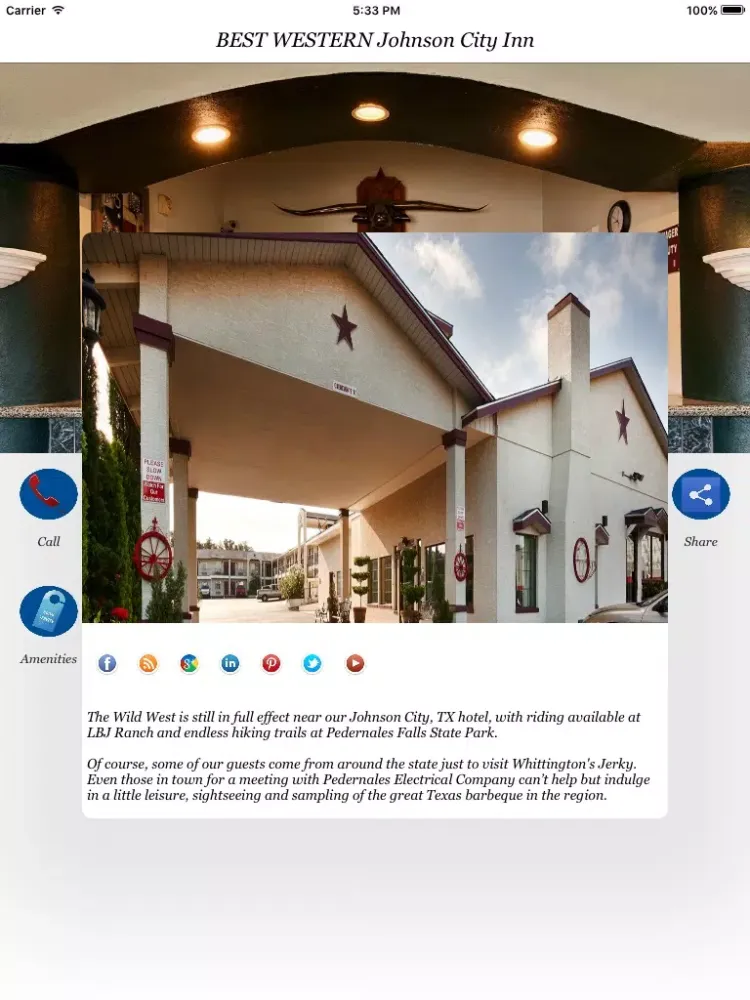 BEST WESTERN Johnson City Inn iPad  Screenshots