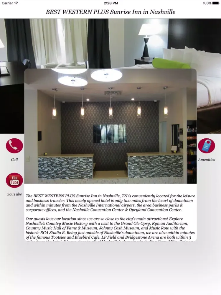 BWP Sunrise Inn Nashville iPad 应用截图