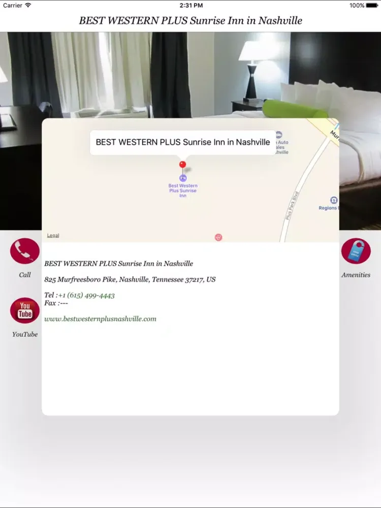 BWP Sunrise Inn Nashville iPad 应用截图