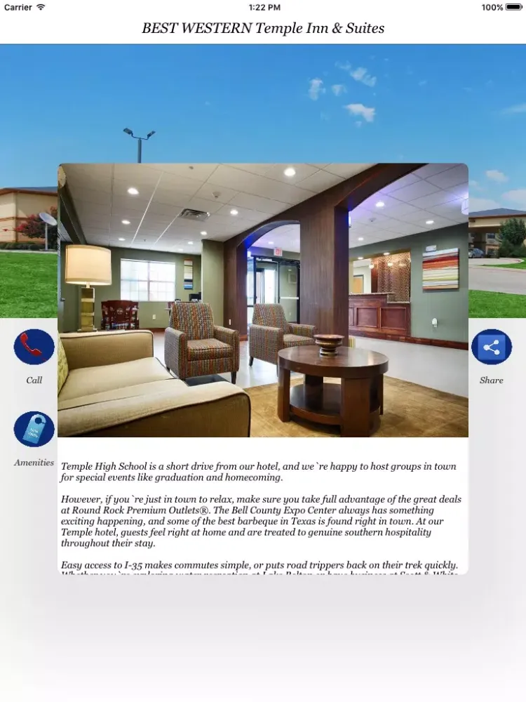 Capturas de pantalla de BW Temple Inn & Suites iPad 