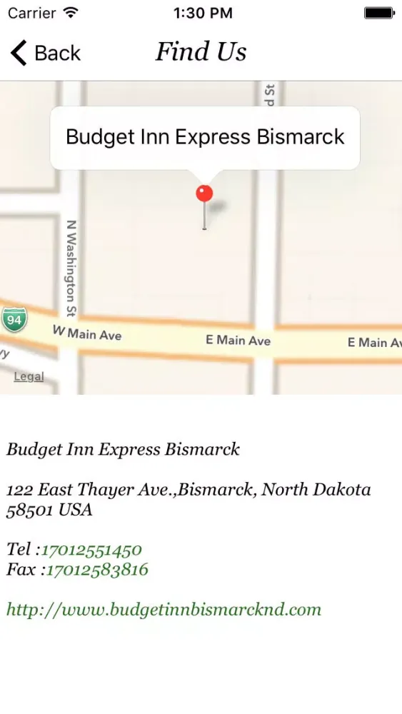Screenshot di Budget Inn Express Bismarck