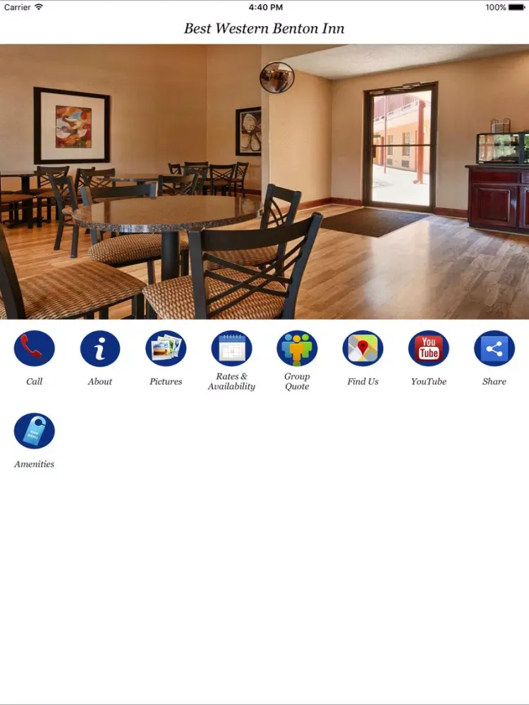 Best Western Benton Inn iPad 應用截圖