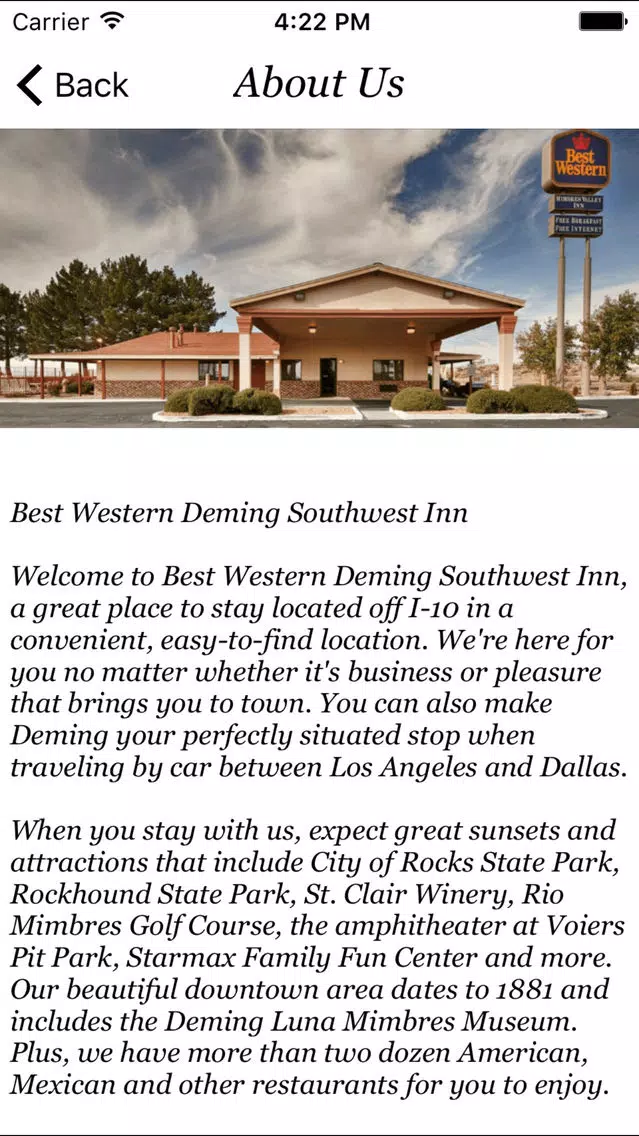 Captures d'écran de Best Western Deming Southwest Inn