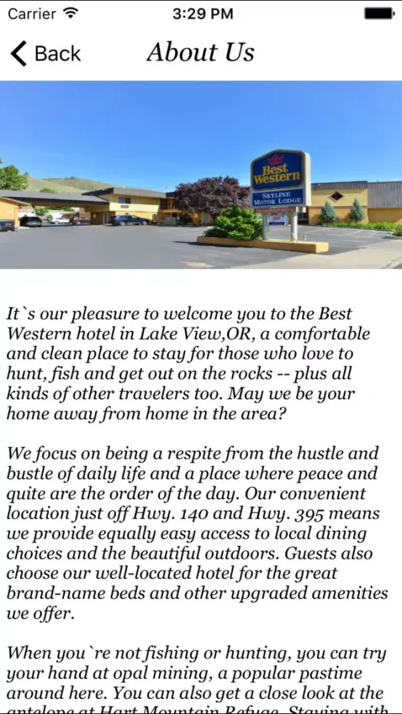 Capturas de pantalla de BEST WESTERN SKYLINE MOTOR LODGE