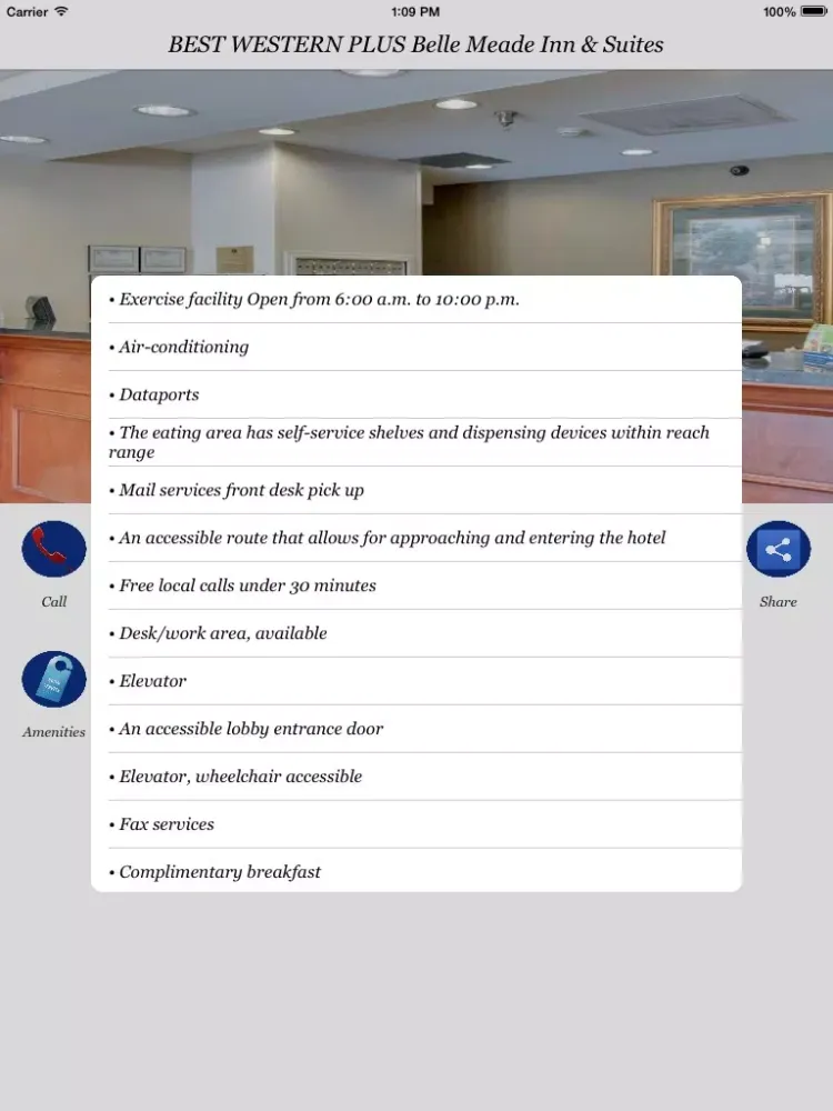 Ảnh chụp màn hình của BEST WESTERN PLUS Belle Meade Inn & Suites iPad 