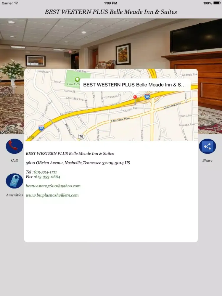 Ảnh chụp màn hình của BEST WESTERN PLUS Belle Meade Inn & Suites iPad 