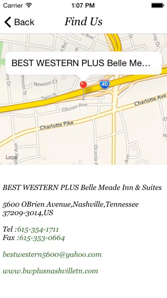 Ảnh chụp màn hình của BEST WESTERN PLUS Belle Meade Inn & Suites
