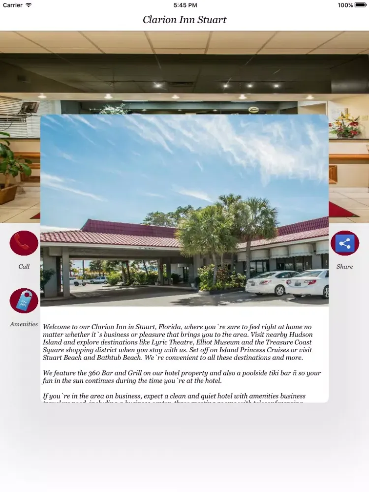 Clarion Inn Stuart iPad  سکرین شاٹس