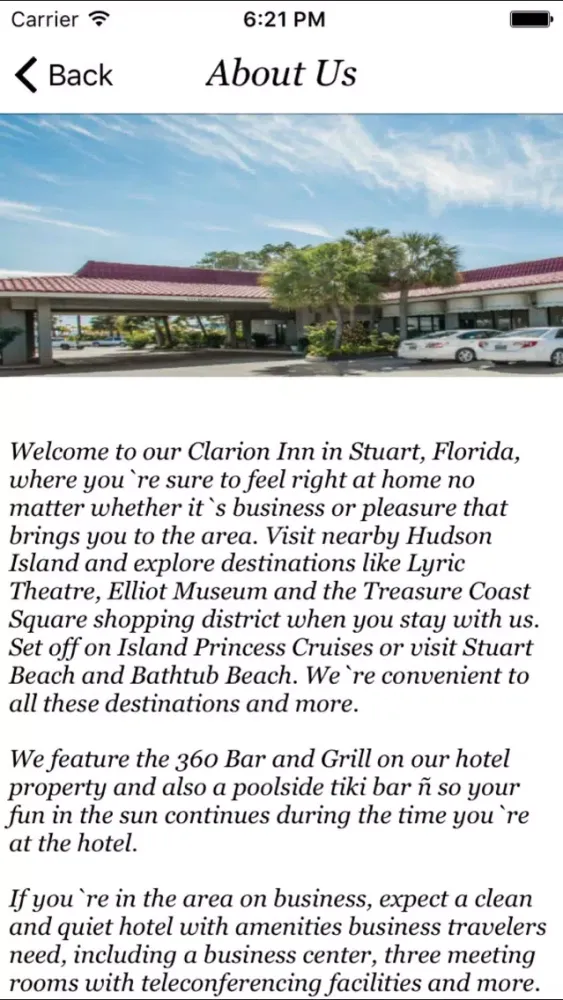 Clarion Inn Stuart سکرین شاٹس