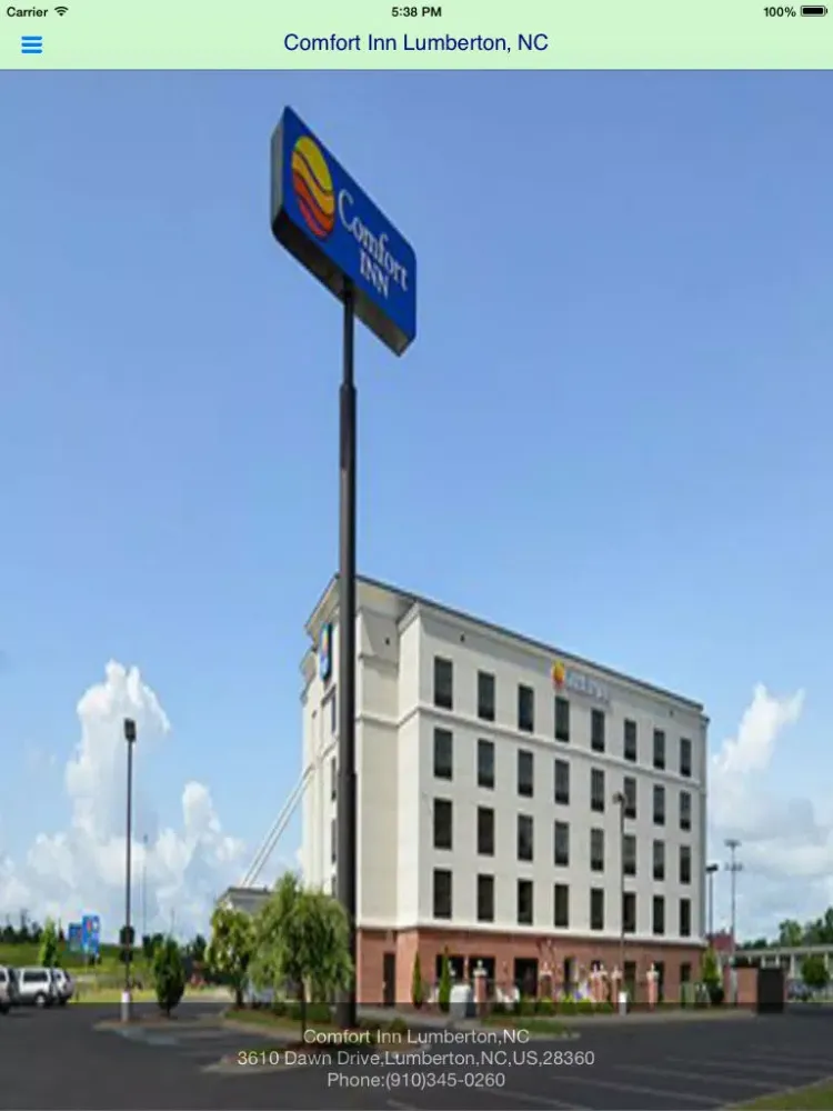 Zrzuty ekranu Comfort Inn Lumberton,NC iPad 