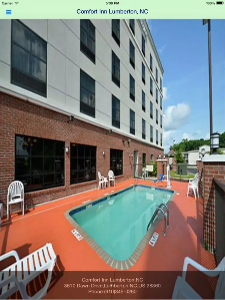 Zrzuty ekranu Comfort Inn Lumberton,NC iPad 