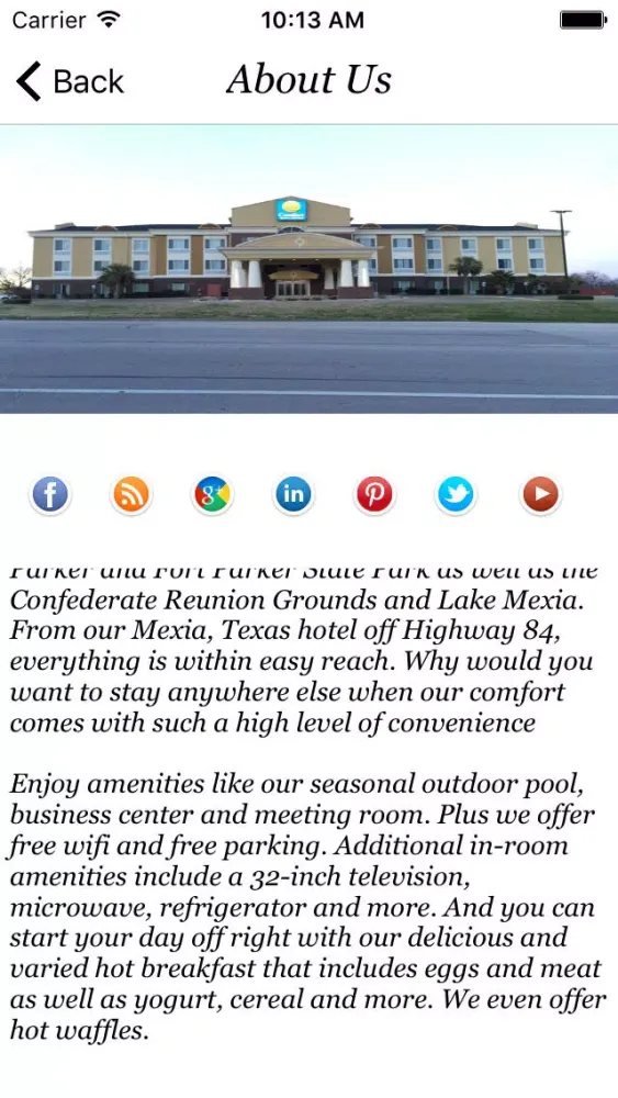 Zrzuty ekranu COMFORT INN & SUITES MEXIA, TX