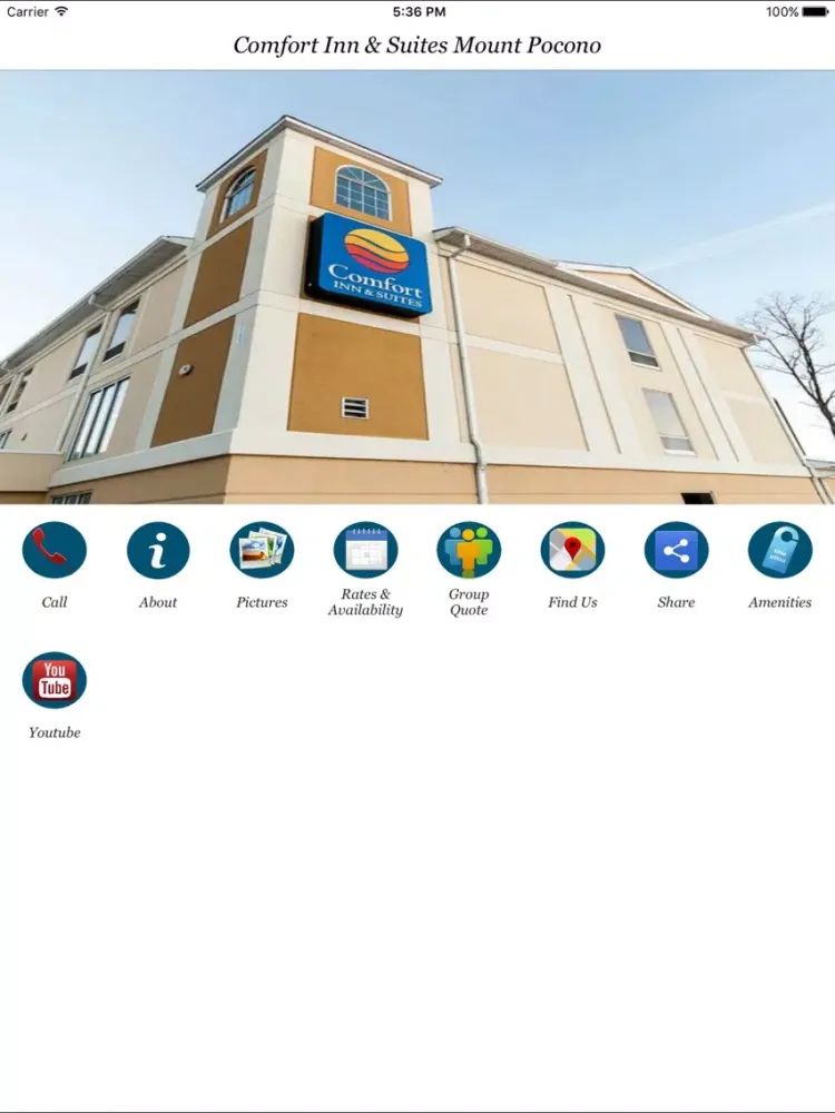 Ảnh chụp màn hình của Comfort Inn & Suites Mount Pocono iPad 