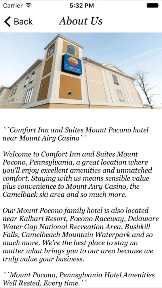 Ảnh chụp màn hình của Comfort Inn & Suites Mount Pocono