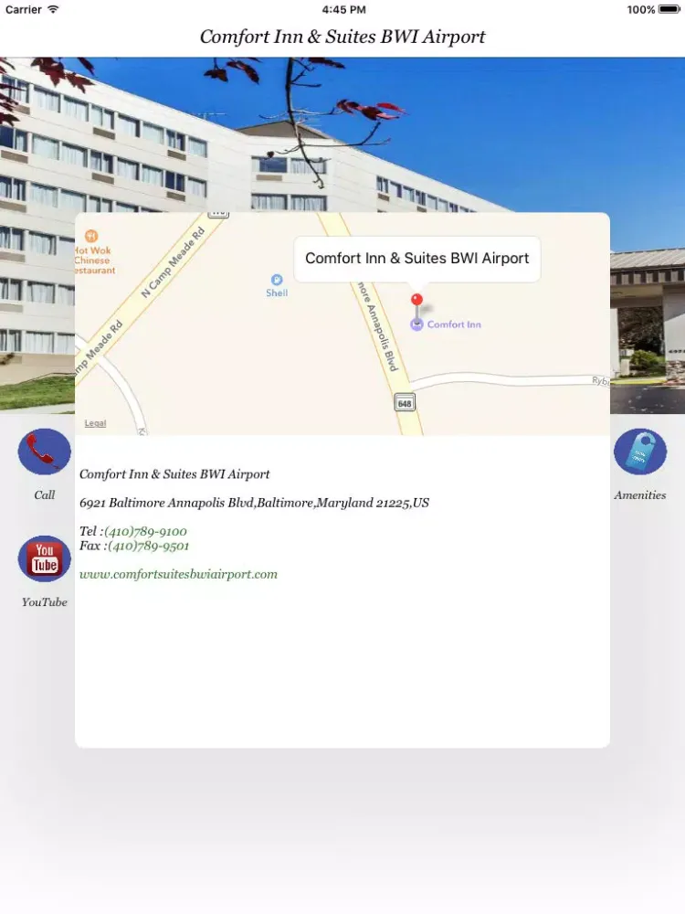 Comfort Inn & Suites BWI Airport iPad  Screenshots